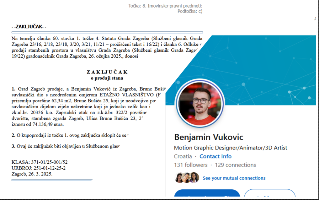 Donator i član Možemo! Benjamin Vuković kupio stan od Grada Zagreba po smiješnoj cijeni – bez natječaja i uz političke veze